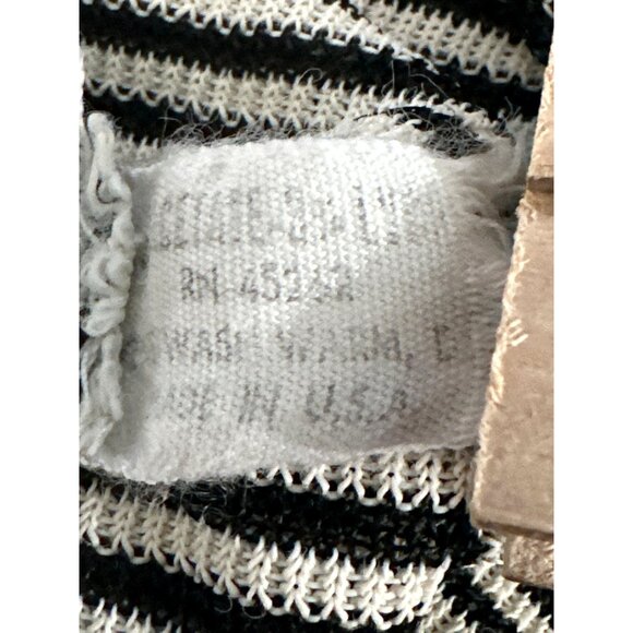 CCC Black And White Striped Scoop Neck Tank Top With Stretch Fit And Flared Hem - Picture 7 of 9